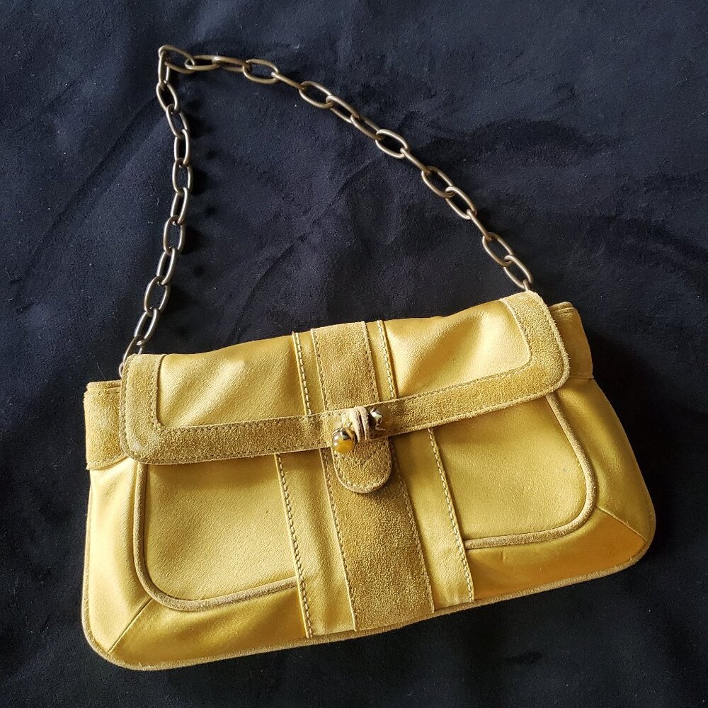 NEW Vintage J.Crew Velvet Handbag Clutch  Gold Elegant